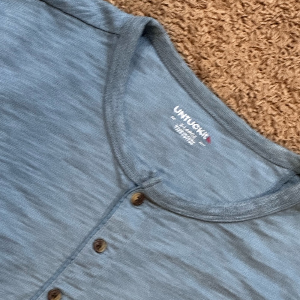 UNTUCKIT Henley Shirt Long Sleeve Casual Button Up Soft Cotton Mens XL